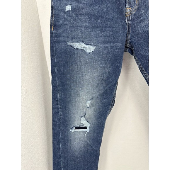 Old Navy Skinny Built In Flex Tough Denim Jeans Dark Wash Mens 32x32 - Picture 4 of 8